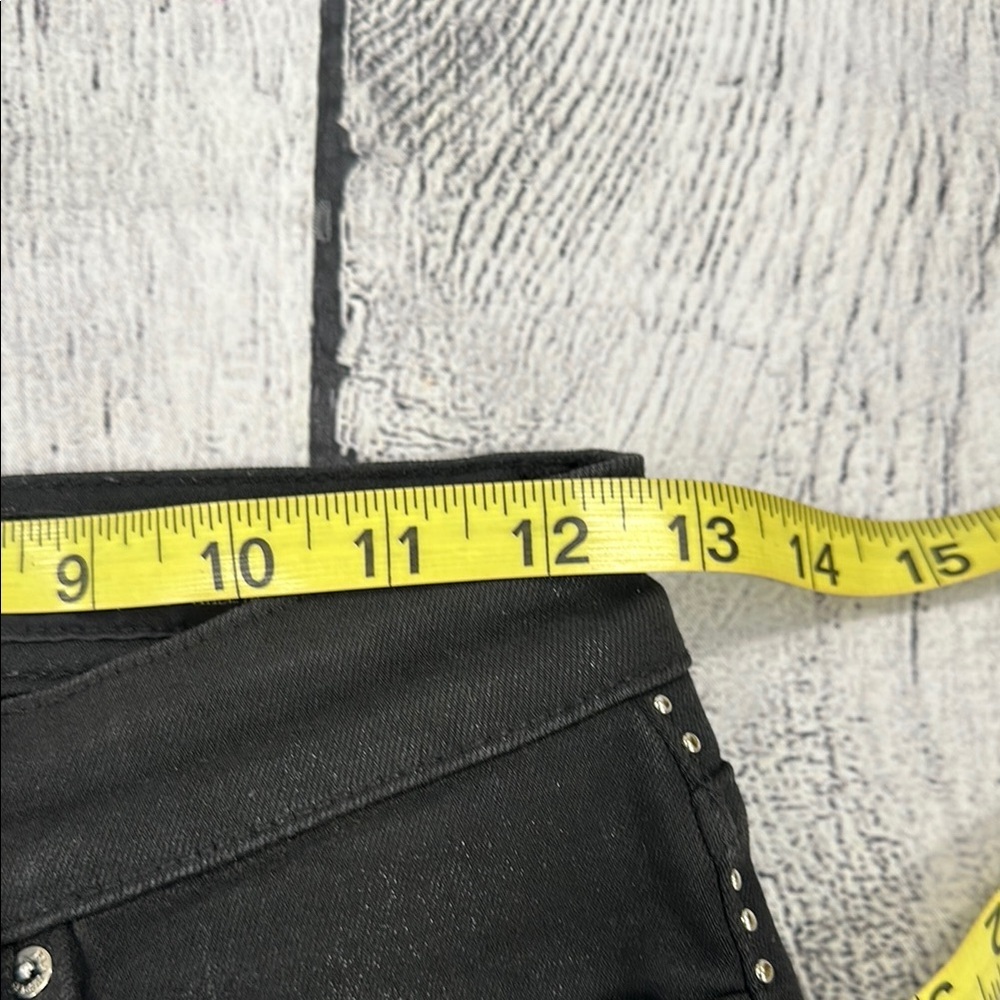 All Saints Sz 25 Miller Black Skinny Jeans w/Silver Studs - Picture 11 of 16